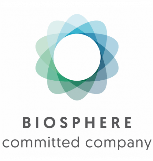 logotipo biosphere commited company